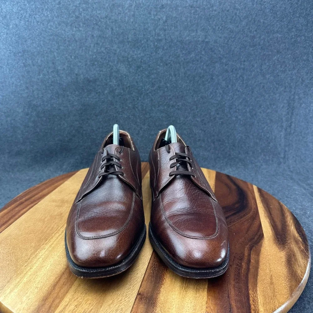 Florsheim 31884 Vtg 70s Men's Brown Leather Blucher Apron Toe Dress Shoe Sz 11D